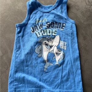 Garanimals Blue 'Dad's Jaw-Some Dude' Shark Tank Top 3T
